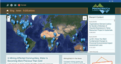 Desktop Screenshot of miningwatch.ca